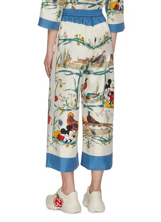 Back View - Click To Enlarge - GUCCI - x Disney Mickey Graphic Print Silk Pants