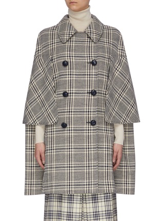 Main View - Click To Enlarge - GUCCI - Checked Cape Coat
