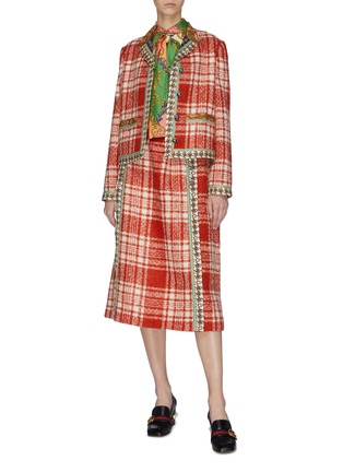 Figure View - Click To Enlarge - GUCCI - Boucle tweed skirt