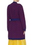 Back View - Click To Enlarge - GUCCI - Monogram jacquard sash tie wool coat