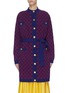 Main View - Click To Enlarge - GUCCI - Monogram jacquard sash tie wool coat