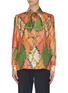 Main View - Click To Enlarge - GUCCI - 'Tienk' rhombus print neck tie blouse