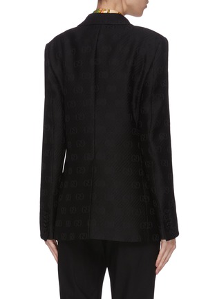 Back View - Click To Enlarge - GUCCI - Logo embossed double breasted blazer