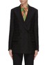 Main View - Click To Enlarge - GUCCI - Logo embossed double breasted blazer