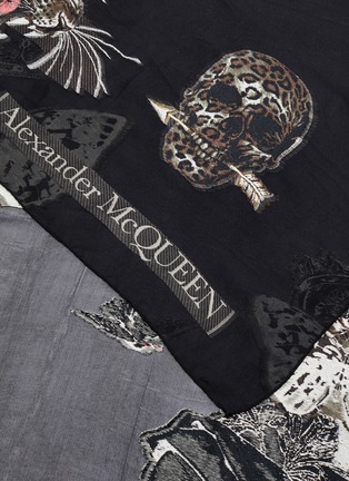 Detail View - Click To Enlarge - ALEXANDER MCQUEEN - 'Regal Leopard' stole scarf