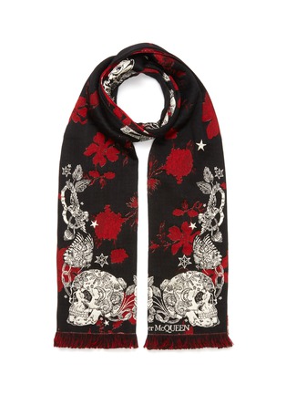 Main View - Click To Enlarge - ALEXANDER MCQUEEN - 'Tattoo Skeleton' scarf