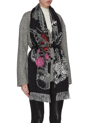 Figure View - Click To Enlarge - ALEXANDER MCQUEEN - 'Beating Heart' shawl scarf