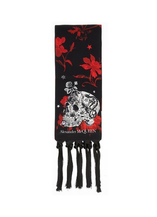 Detail View - Click To Enlarge - ALEXANDER MCQUEEN - Tattoo skull print scarf