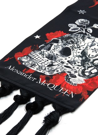 Detail View - Click To Enlarge - ALEXANDER MCQUEEN - Tattoo skull print scarf