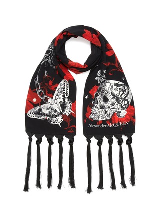 Main View - Click To Enlarge - ALEXANDER MCQUEEN - Tattoo skull print scarf