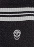 Detail View - Click To Enlarge - ALEXANDER MCQUEEN - Mid calf contrast stripe skull socks