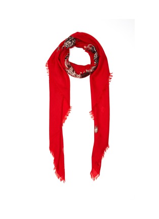 Main View - Click To Enlarge - ALEXANDER MCQUEEN - Tattoo skull print shawl scarf
