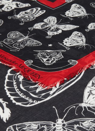 Detail View - Click To Enlarge - ALEXANDER MCQUEEN - 'Inked Butterfly' shawl scarf