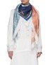 Figure View - Click To Enlarge - LOEWE - Anagram print colourblock silk scarf