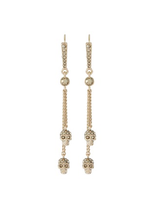 Main View - Click To Enlarge - ALEXANDER MCQUEEN - Chain skull earrings