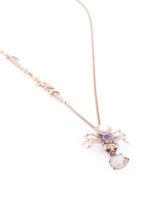 Detail View - Click To Enlarge - ALEXANDER MCQUEEN - Signature skull spider embellished necklace