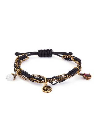 Main View - Click To Enlarge - ALEXANDER MCQUEEN - Chain rope charm bracelet