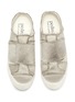 Detail View - Click To Enlarge - PEDRO GARCIA  - 'Pailie' crystal embellished frayed stitch silk sneakers