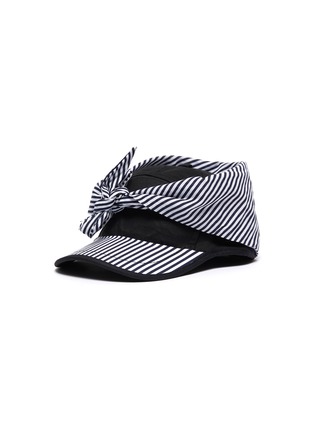 Main View - Click To Enlarge - BERNSTOCK SPEIRS - Stripe panel tie front cap