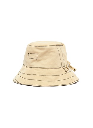 Figure View - Click To Enlarge - BERNSTOCK SPEIRS - Contrast stitch ribbon tie canvas bucket hat