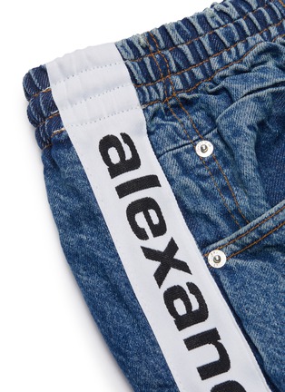  - ALEXANDER WANG - 'Deep Blue' logo tape drawstring jeans