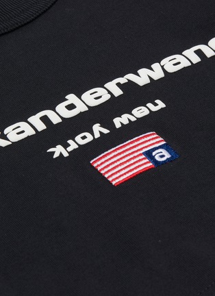  - ALEXANDER WANG - Jersey logo crop T-shirt