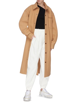 Figure View - Click To Enlarge - ALEXANDER WANG - Oversized shirt coat