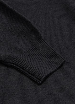  - ALEXANDER WANG - Off-shoulder sheer panel asymmetrical sweater