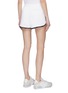 Back View - Click To Enlarge - ALEXANDER WANG - Logo tape outseam shorts