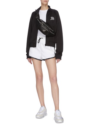 Figure View - Click To Enlarge - ALEXANDER WANG - Logo tape outseam shorts