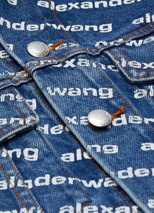  - ALEXANDER WANG - Game' logo print denim jacket