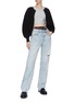 Figure View - Click To Enlarge - ALEXANDER WANG - Rival' Bandana Print Underlayer Distressed Jeans