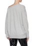 Back View - Click To Enlarge - ALEXANDERWANG - Off-shoulder sheer panel asymmetrical cardigan