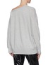 Back View - Click To Enlarge - ALEXANDER WANG - Off-shoulder sheer panel asymmetrical cardigan