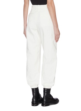 Back View - Click To Enlarge - ALEXANDER WANG - Logo embroidered corduroy jogging pants
