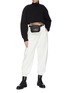 Figure View - Click To Enlarge - ALEXANDER WANG - Logo embroidered corduroy jogging pants