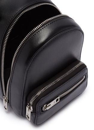 Detail View - Click To Enlarge - ALEXANDER WANG - 'Attica' top handle leather mini backpack