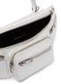 Detail View - Click To Enlarge - ALEXANDER WANG - 'Attica' top handle croc-embossed leather mini belt bag