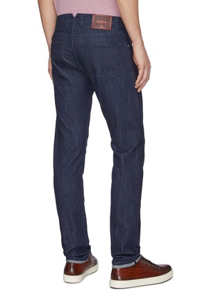 Back View - Click To Enlarge - ISAIA - Selvedge denim slim fit jeans