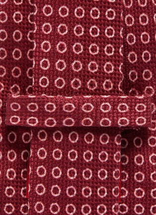 Detail View - Click To Enlarge - ISAIA - Circle print cotton silk tie