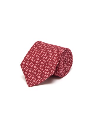 Main View - Click To Enlarge - ISAIA - Circle print cotton silk tie