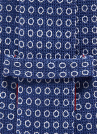 Detail View - Click To Enlarge - ISAIA - Circle print cotton silk tie