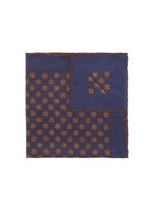 Main View - Click To Enlarge - ISAIA - All-over medallion print silk pocket square