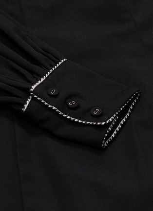 Detail View - Click To Enlarge - C/MEO COLLECTIVE - “Origin’ necktie long sleeve mini dress
