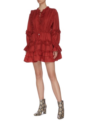 Figure View - Click To Enlarge - C/MEO COLLECTIVE - “Slow Down’ balloon sleeve ruffle dress