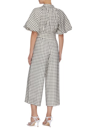 Back View - Click To Enlarge - C/MEO COLLECTIVE - “Inhale’ gingham check jumpsuit