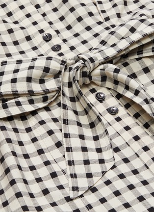 Detail View - Click To Enlarge - C/MEO COLLECTIVE - “Inhale’ gingham check shirt dress