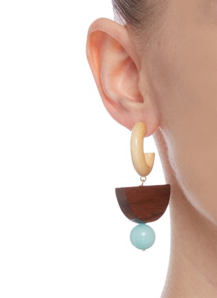 Figure View - Click To Enlarge - SOPHIE MONET - 'The Mystic Earrings' pine and shedua wood earrings