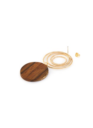 Detail View - Click To Enlarge - SOPHIE MONET - 'The Zelda' pine wood earrings