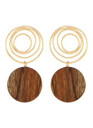 Main View - Click To Enlarge - SOPHIE MONET - 'The Zelda' pine wood earrings